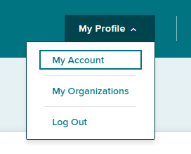 My profile dropdown