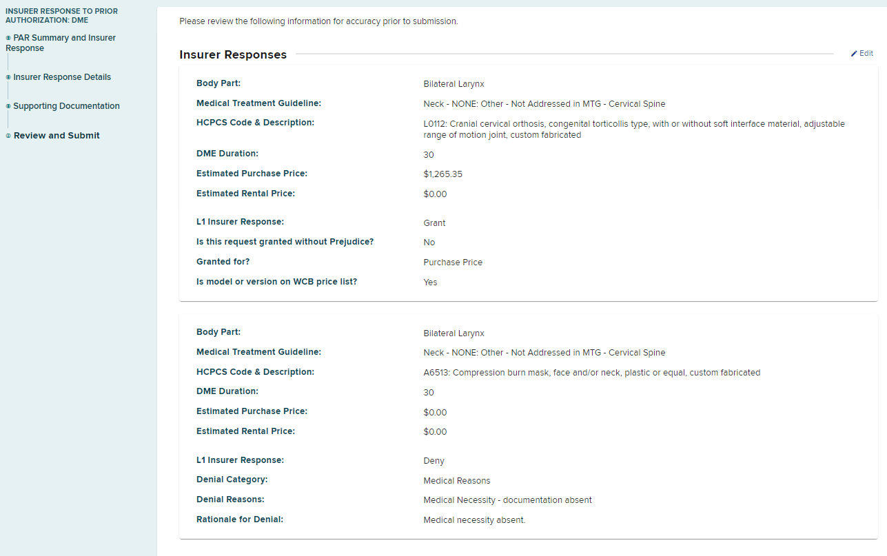 Response Review