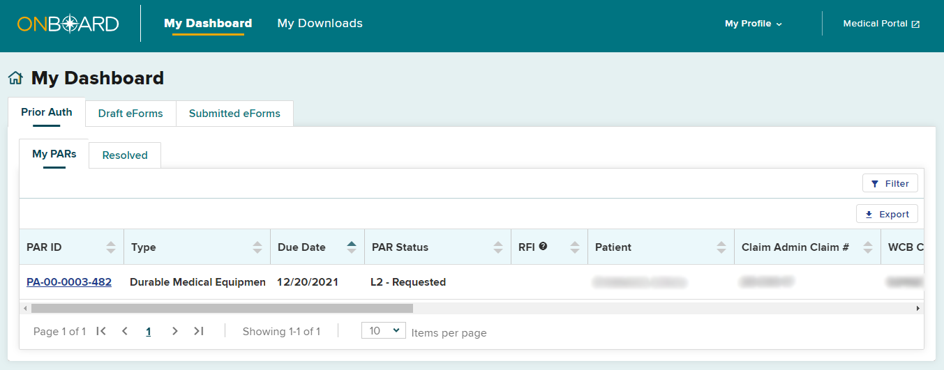 Level 2 reviewer dashboard