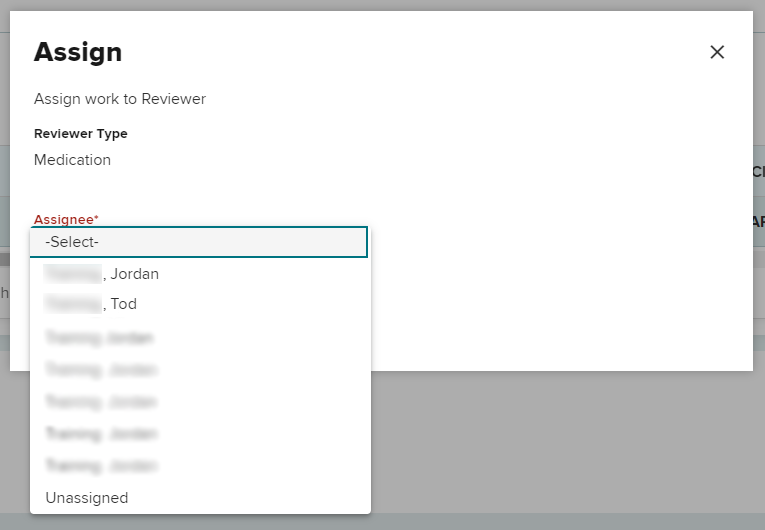 Assignee Dropdown list